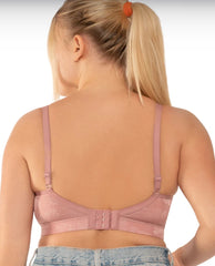 Elecurve Plus Size T-Shirt Bra with Seamless Cups and Comfortable Straps for All Day Support and Coverage-Pink Passion