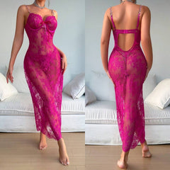 Elecurve Pink Love Sheer Baby Doll Lingerie