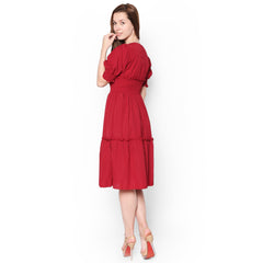 Aria Casual Red Summer Dress