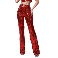 Elecurve Party Wear Sequenced Co-Ord Set - Red