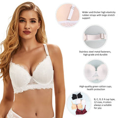 Premium Underwire T-Shirt Bra For Normal & Heavy Bust - White - by Elecurve